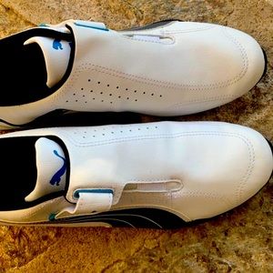 PUMA Men's Shoes in White/Dark Shadow/Black